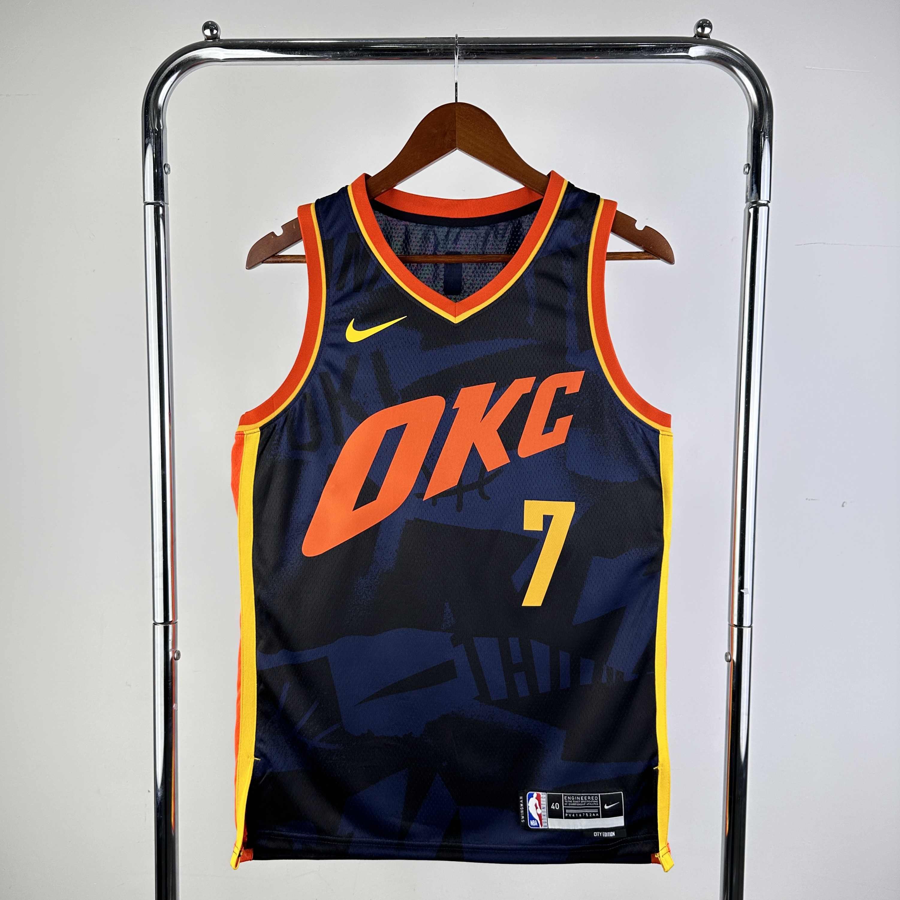 Men Oklahoma City Thunder #7 Chet Holmgren Black City Edition Season Nike 2024 NBA Jersey->cleveland cavaliers->NBA Jersey